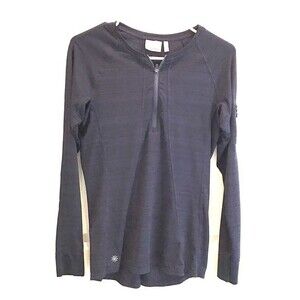 Athleta Navy Long Sleeve 1/4 zip Running Yoga Shirt Medium